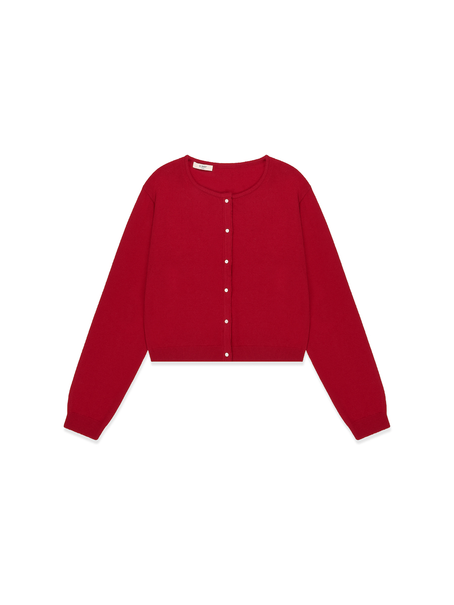 G CLASSIC LOOSE FIT CARDIGAN (RED)