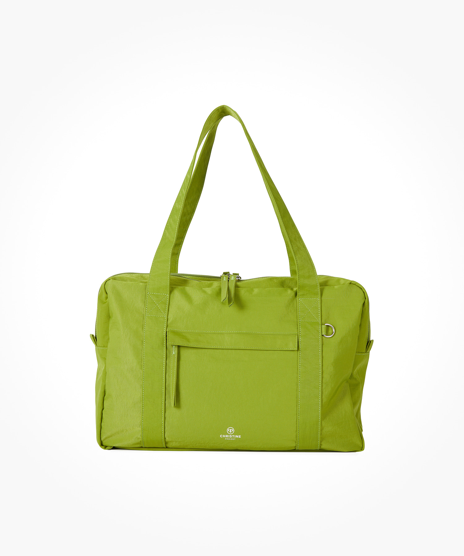 ミユチャンゴー christineproject - LITE TWO ZIPPER NYLON BAG LARGE(LIME OLIVE)