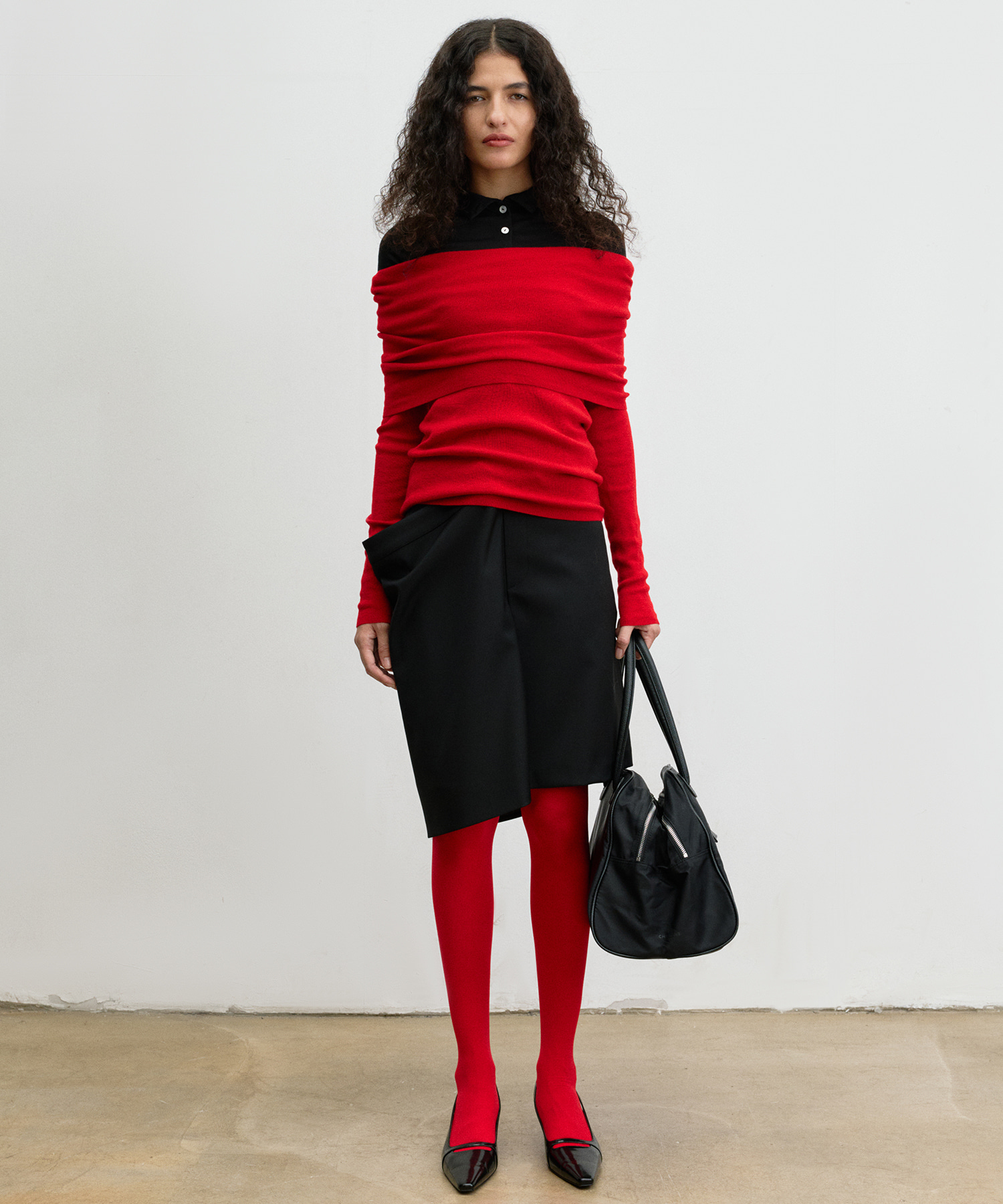 ショルダーバッグ・ポシェット CHRISTINE PROJECT TWO ZIPPER BAG NYLON ORIGINAL(BLACK PEPPER christineproject - TWO ZIPPER BAG NYLON ORIGINAL(BLACK PEPPER)