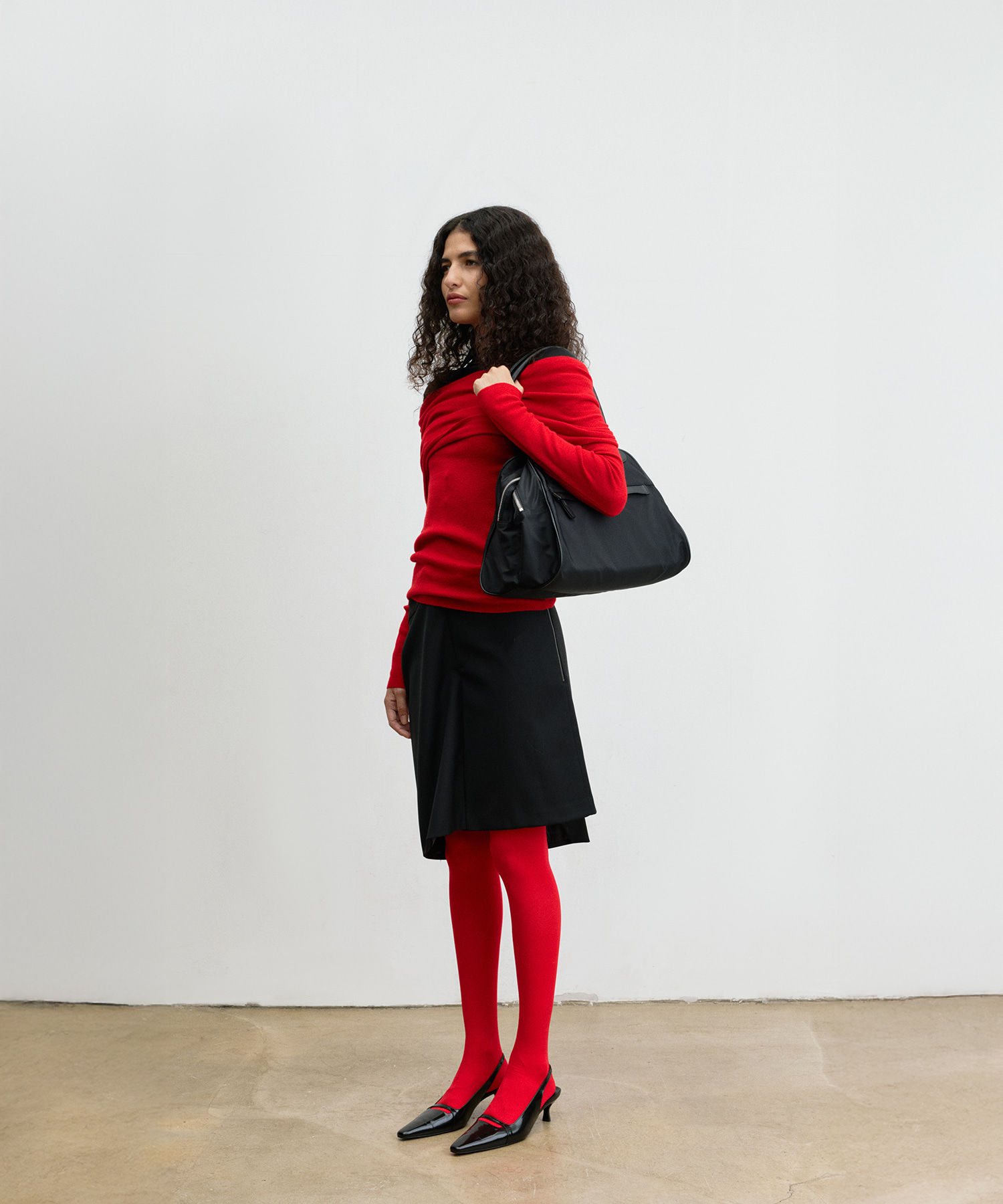 christineproject - TWO ZIPPER BAG NYLON ORIGINAL(BLACK PEPPER) christineproject - TWO ZIPPER BAG NYLON ORIGINAL(BLACK PEPPER)