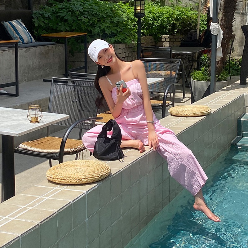 Pinky Summer Linen Jumpsuit