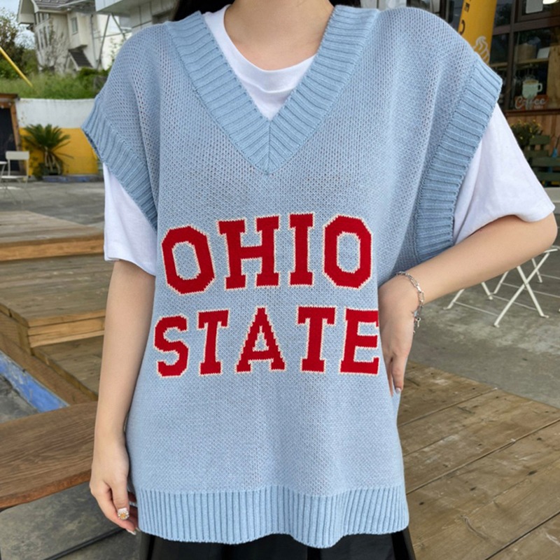Ohio State Long Knit Vest