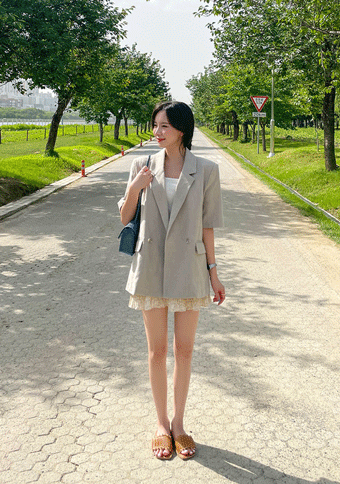 The Cuteness Of Spring Linen Jacket