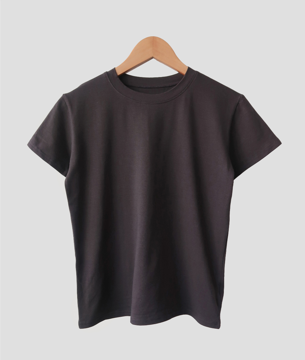 반팔 티셔츠 코코아 색상 이미지-S261L35