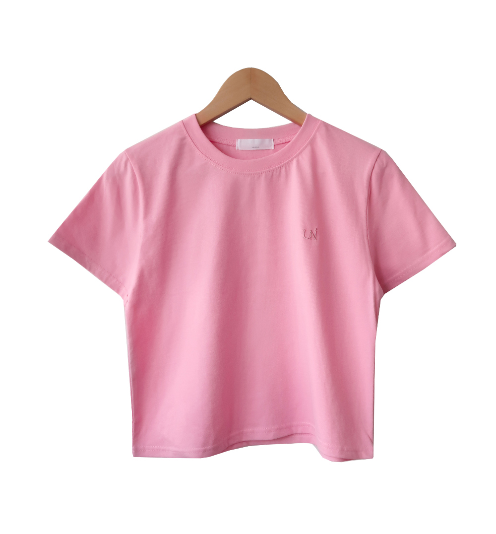 반팔 티셔츠 핑크 색상 이미지-S374L5