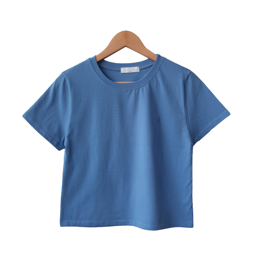 반팔 티셔츠 네이비블루 색상 이미지-S374L6