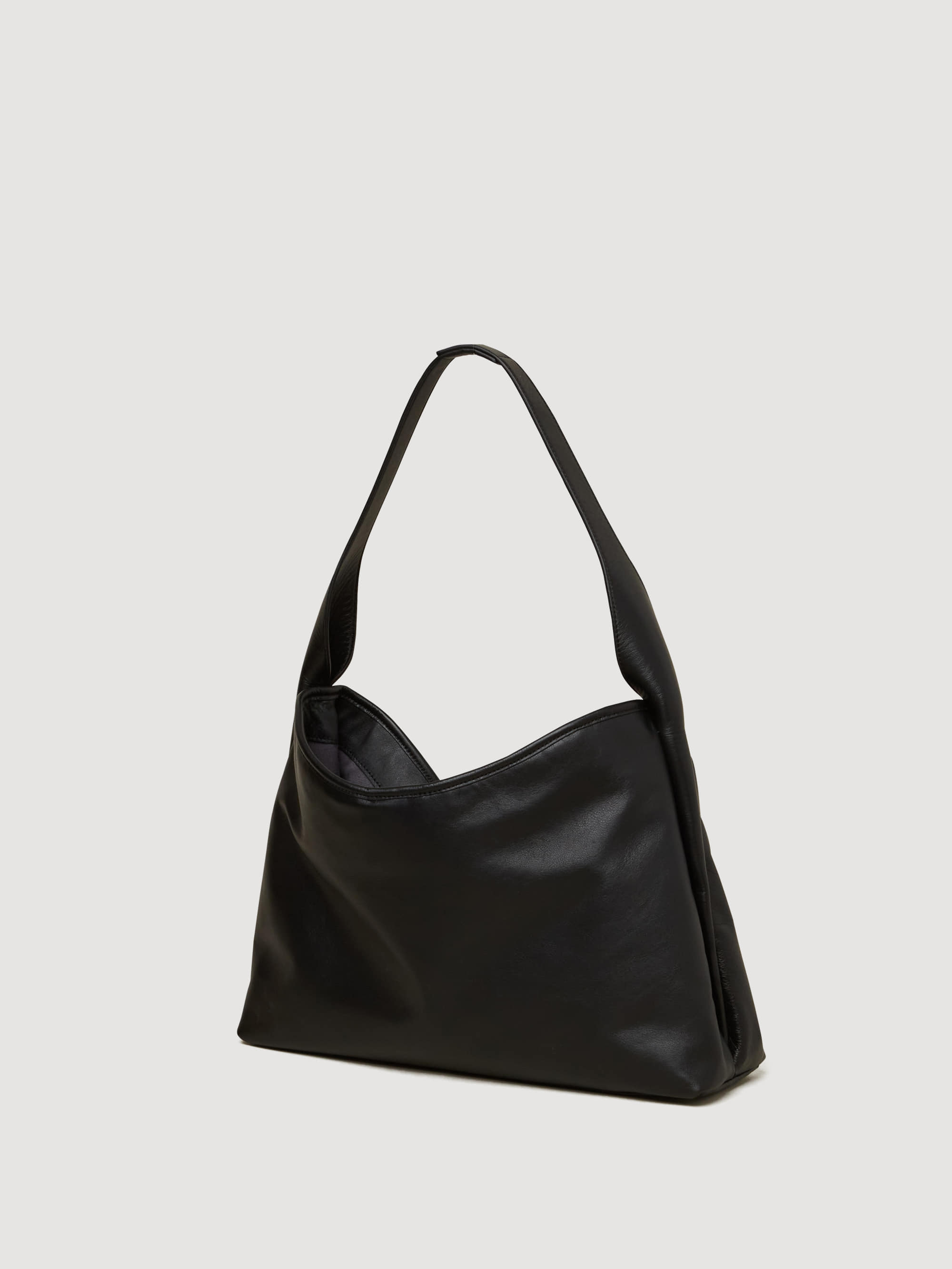 Aster Leather Shopper Bag Black
