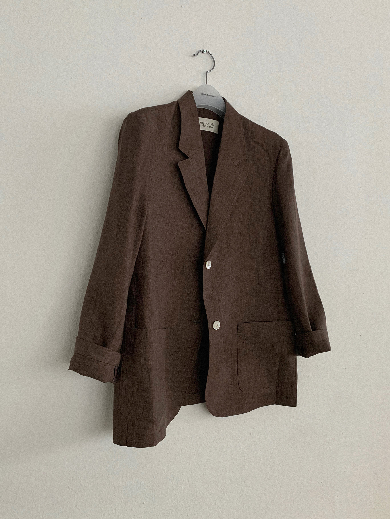 Rose linen jacket (brown)
