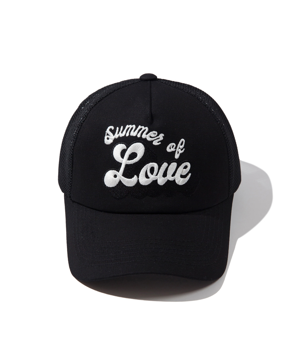 KRUCHI크루치 SUMMER OF LOVE MESH CAP (BLACK)