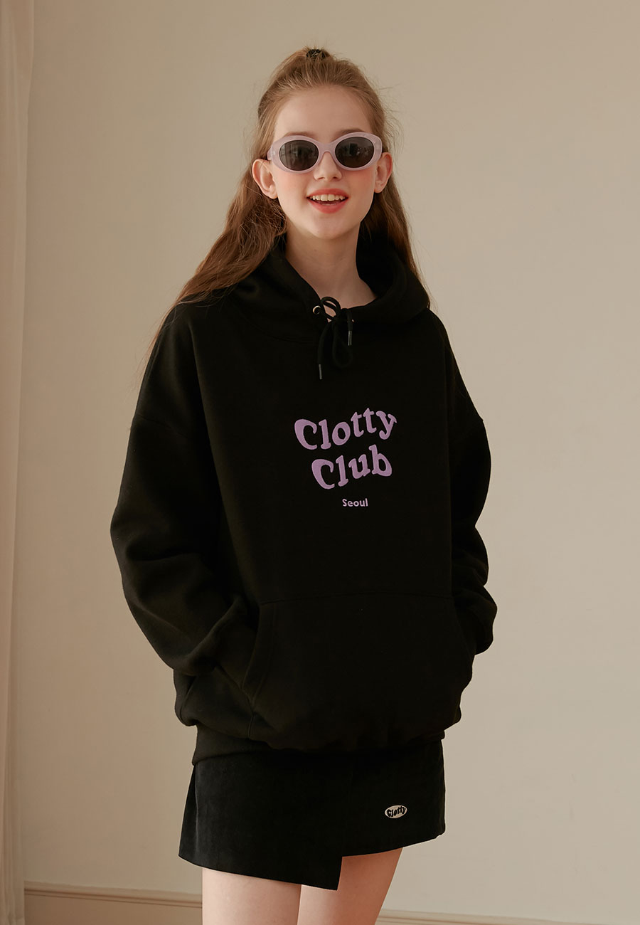 CLOTTYCLOTTY CLUB HOODIE[BLACK]