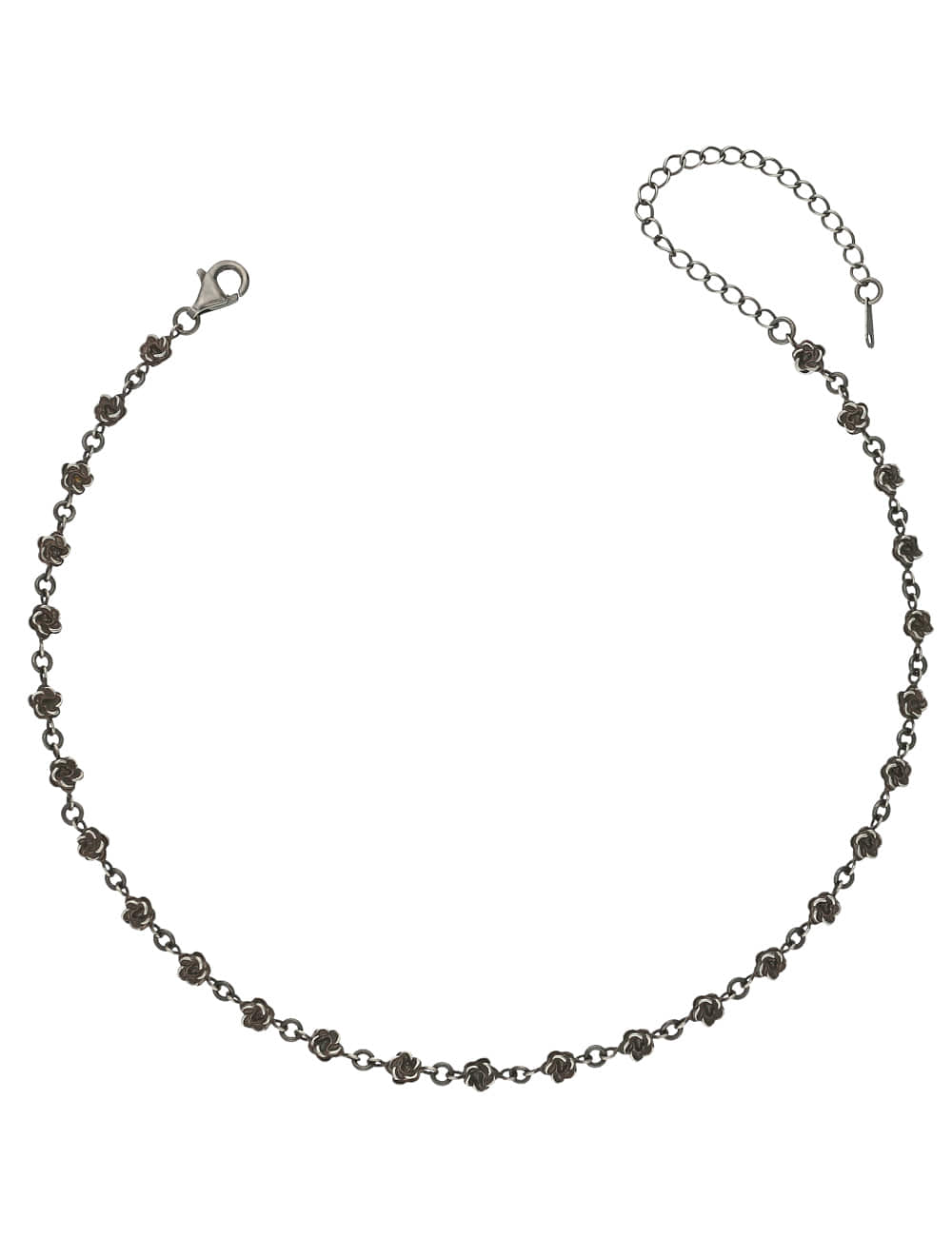 [러블리즈 미주 착용]925 Silver Rose and Mugunghwa Antique Choker Necklace _ 빈티지 장미 초커 라비쉬에