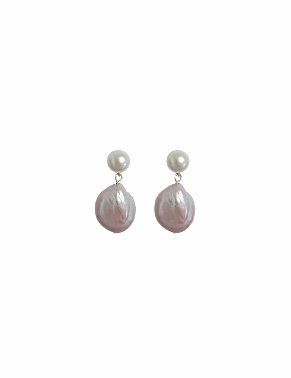 Lavender Pink Pearl Earrings _ 925silver 라비쉬에