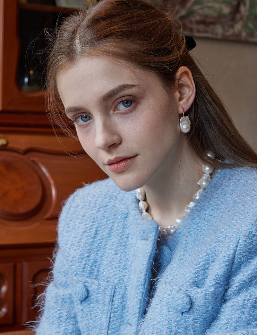 Nancy&#039;s Vintage Baroque Earrings _ 925silver 라비쉬에