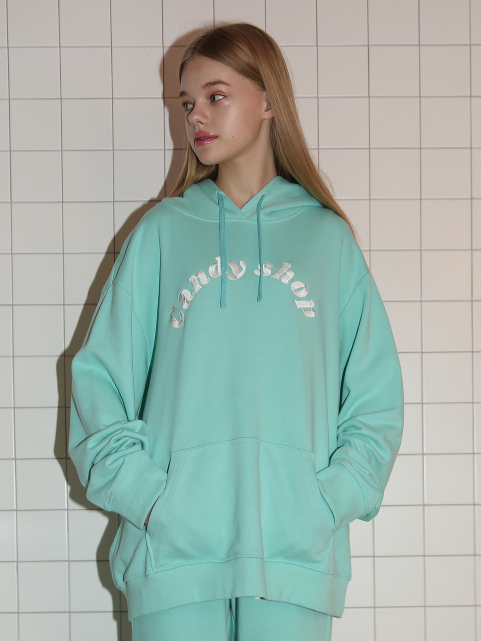 [sold out][CANDY SHOP] candy shop logo hood - MINT