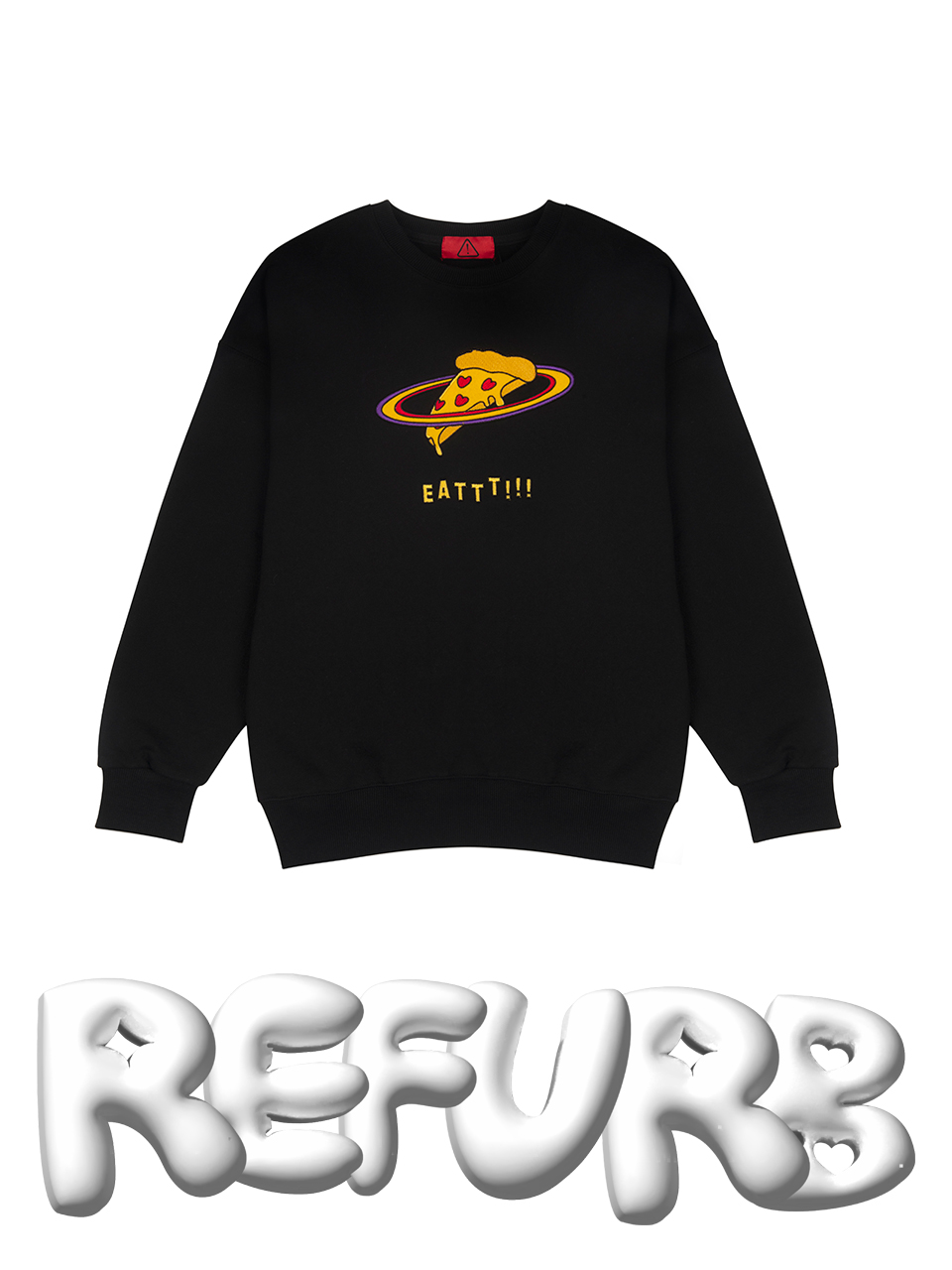 [Refurb] pizza planet sweat shirt - BLACK