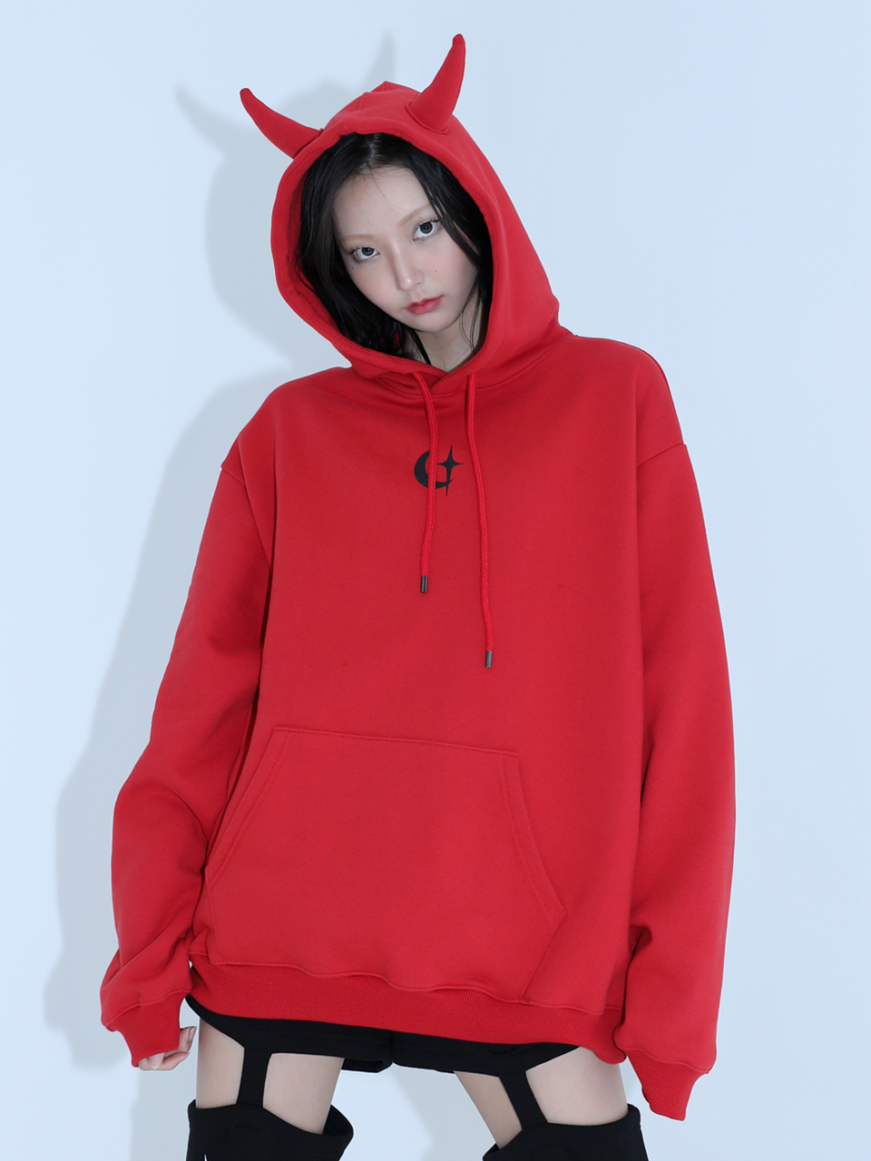 [10/18 예약배송] ZEPETO X devil hoodie - RED