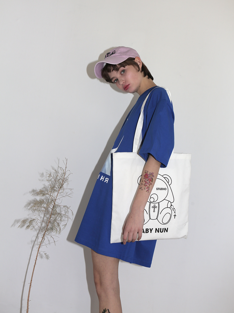 [sold out] 1 1 baby nun eco bag - WHITE