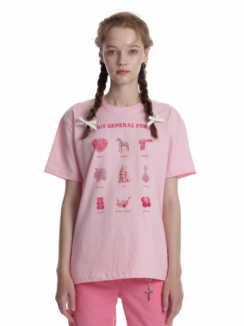 [sold out] 0 1 clut general store t-shirt - PINK