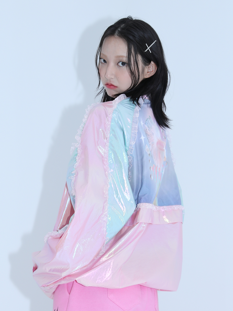 1 0 dreamlike windbreaker - PINK