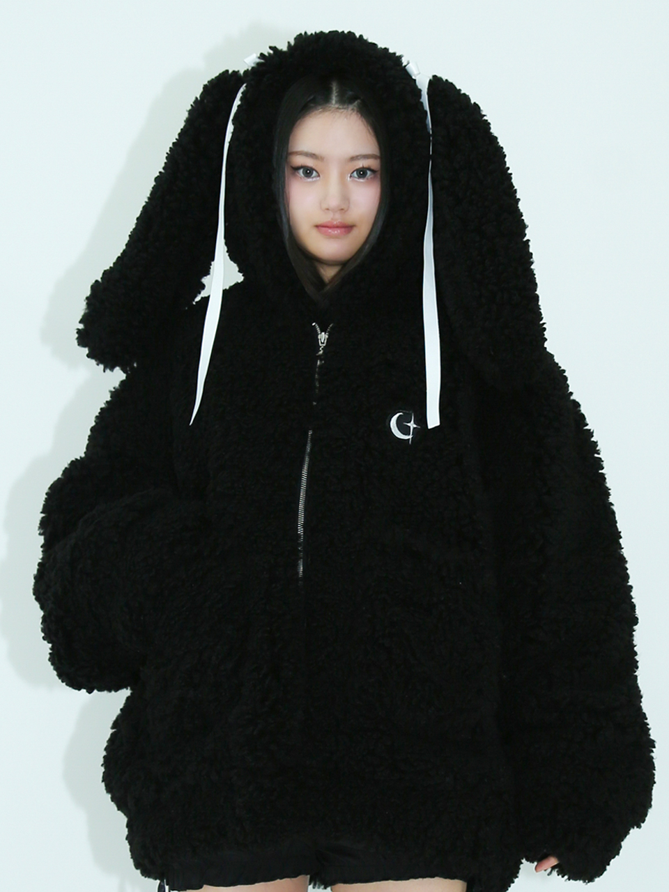 [12/15 예약배송] 0 1 bunny fleece jacket - BLACK