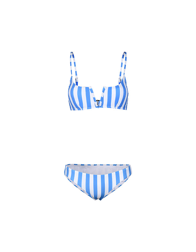 19 Sarah Bikini Set - Blue Stripe
