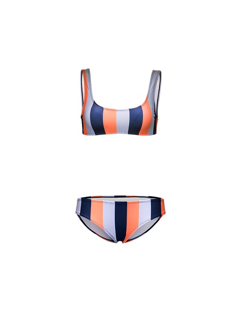 16 Lindsay Bikini Set - Stripe Navy