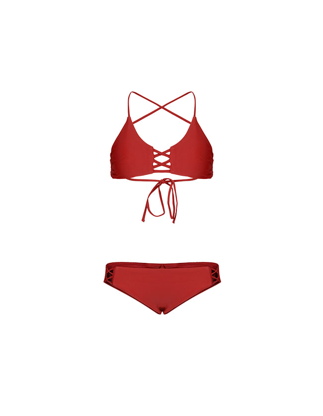 17 Bella Bikini Set - Blood Red