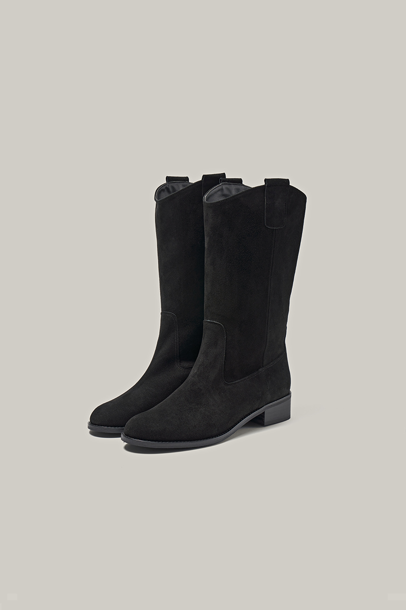 nate suede boots (black)