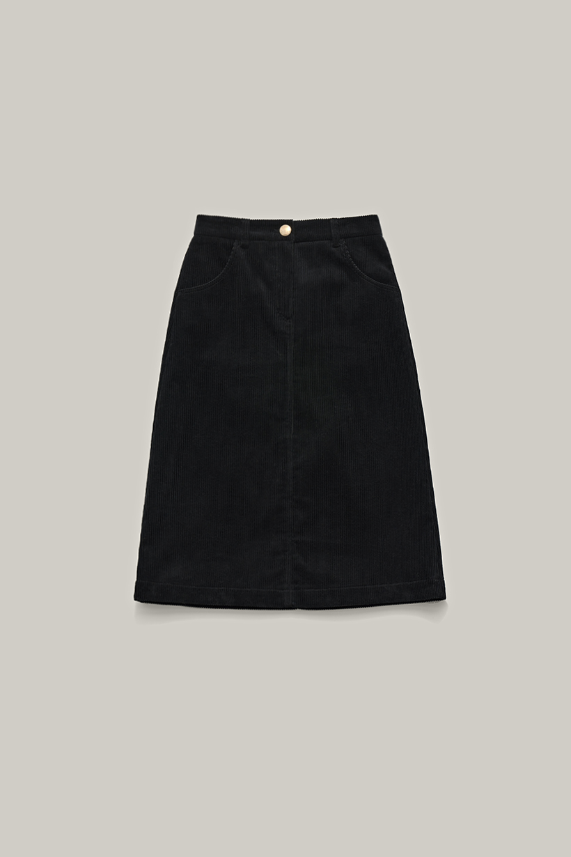 bon corduroy skirt (black)