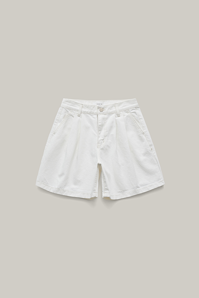 3RD / paul denim shorts (snow white)