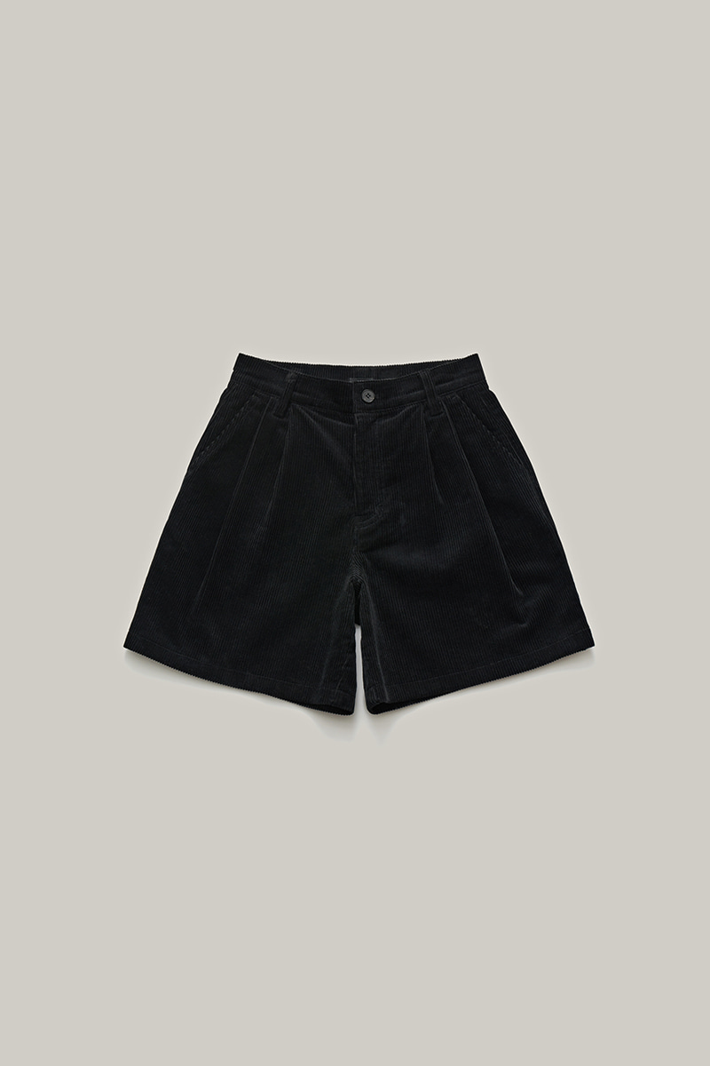 boston corduroy shorts (black)