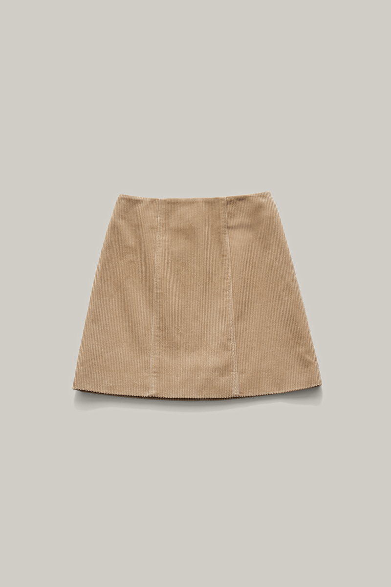 cord corduroy skirt (beige)