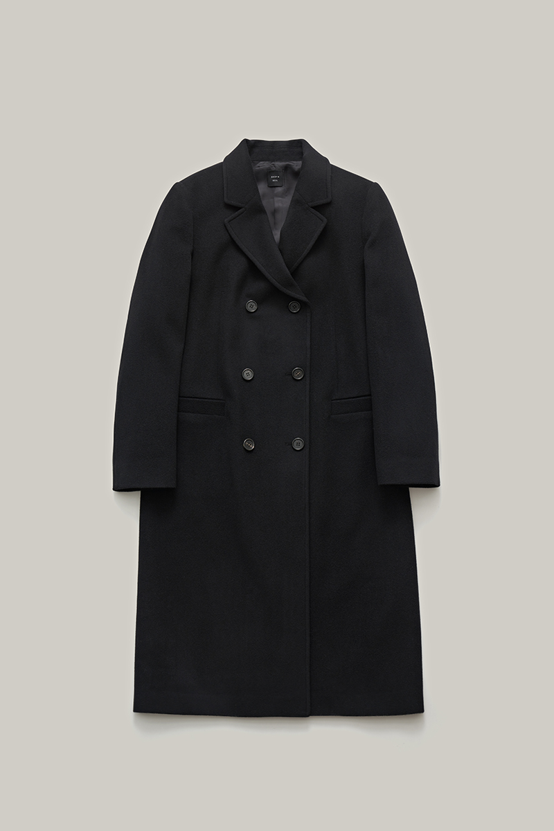 roman cashmere coat (black)