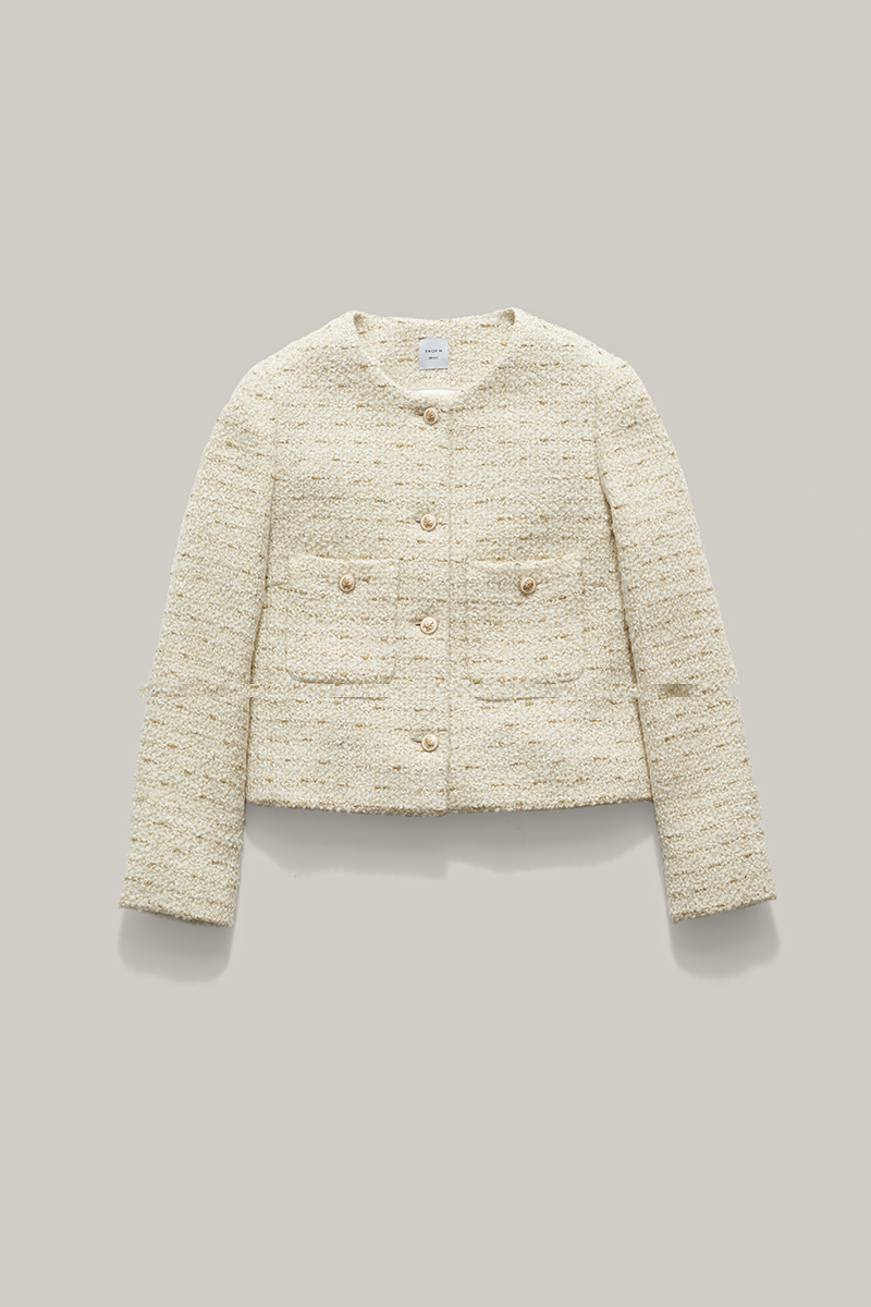 4TH / glory tweed jacket (ivory)