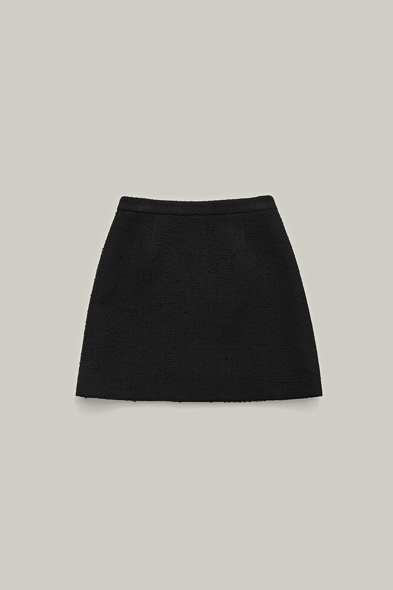 3RD / sofia tweed skirt (black)