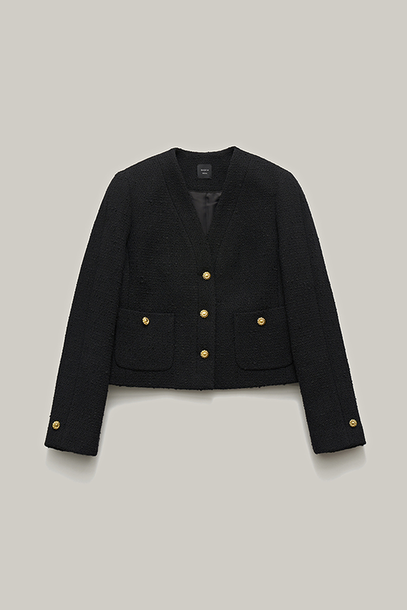sofia tweed jacket (black)