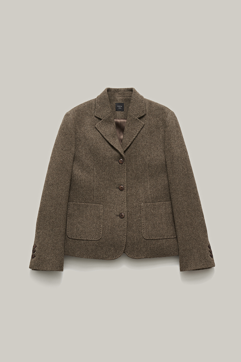 garnet alpaca jacket (brown)