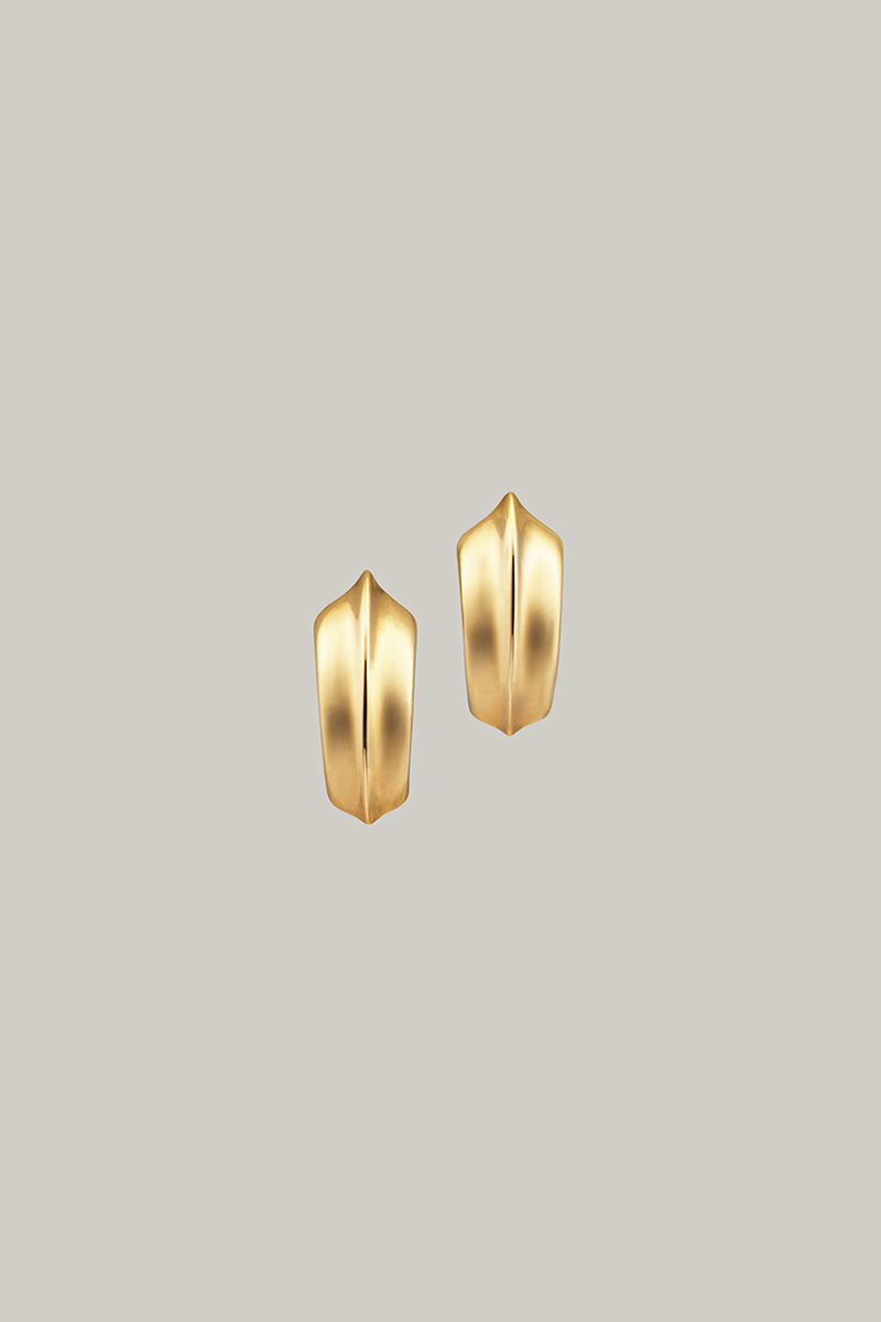 2ND / moon earring (gold)