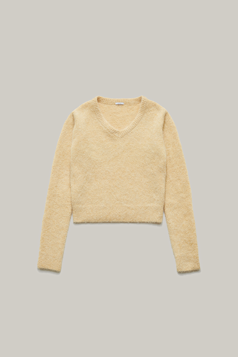 holt alpaca sweater (yellow)