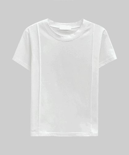 아오스 라인 크롭 반팔 티셔츠 - 3 color