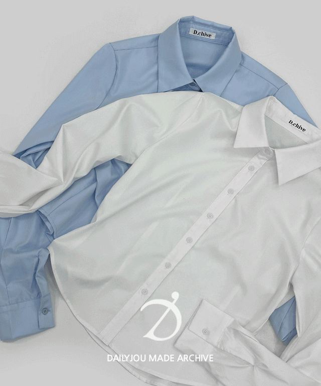 [MADE] 필리페 베이직 슬림핏 라인 셔츠 - 2 color
