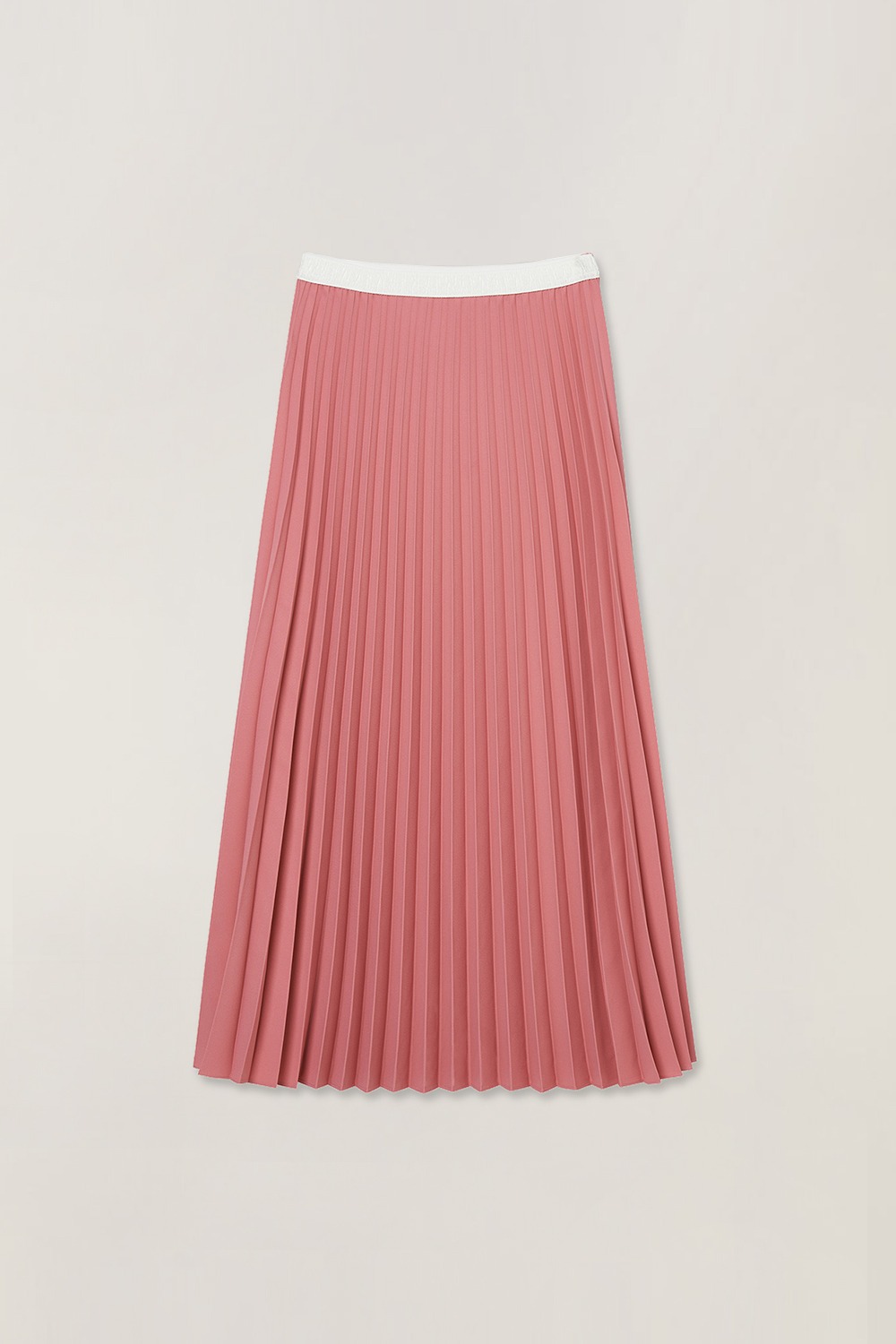 Women Pleats Maxi Skirt_Pink