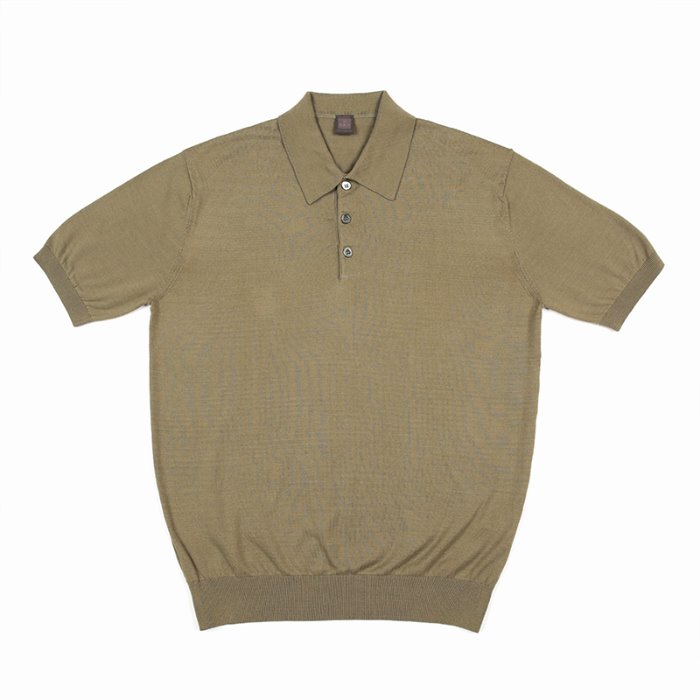 S/S Cotton Knitted Polo(SUPIMA)_Khaki