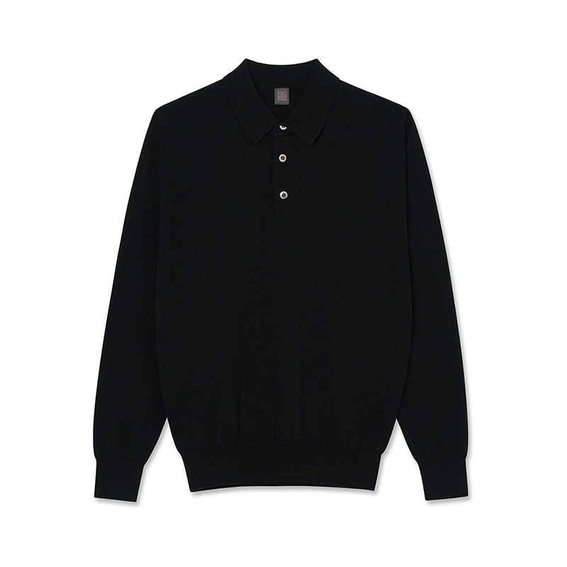 Supima Knitted Polo_Black