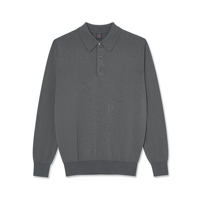 Supima Knitted Polo_Gray