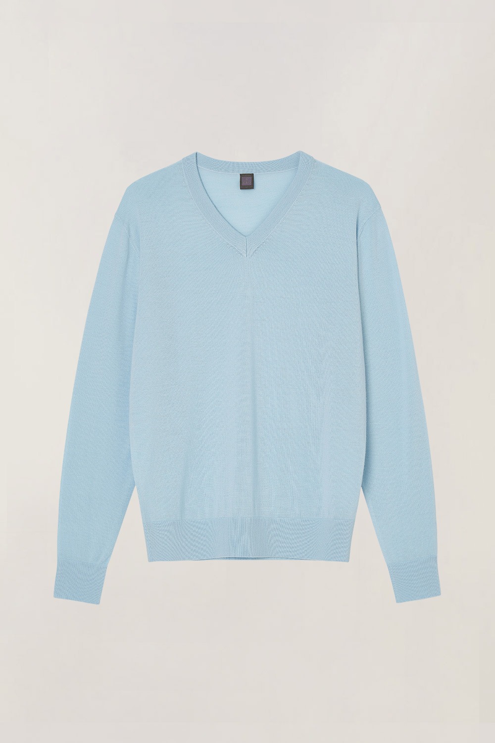 Silk Blended V-neck Sweater_Light Blue