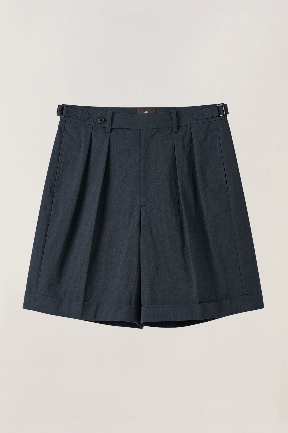 Cotton Reverse Two-tuck Shorts_Blue Navy