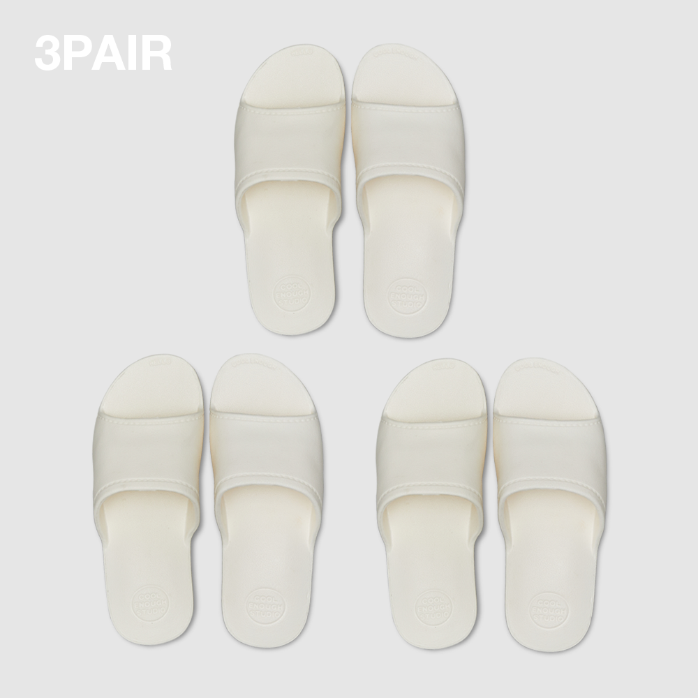 THE PLASTIC SHOES [WHITE] 3PAIR