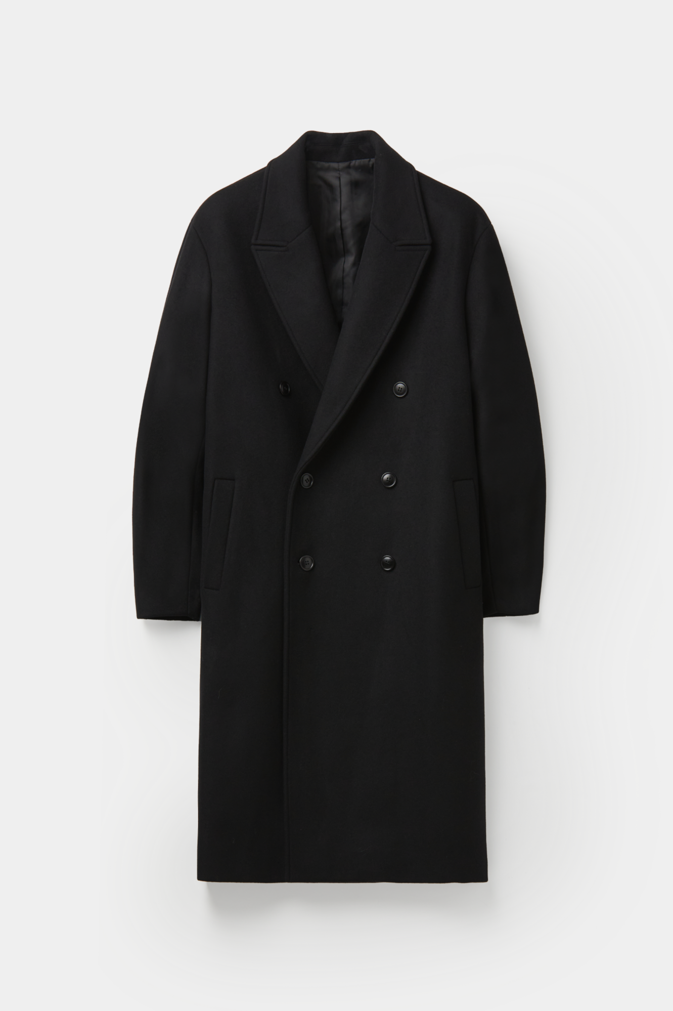 「美品」COOR MTR Overfit Double Long Coat Mtr Over-Fit Double Long Coat (Black) - COOR