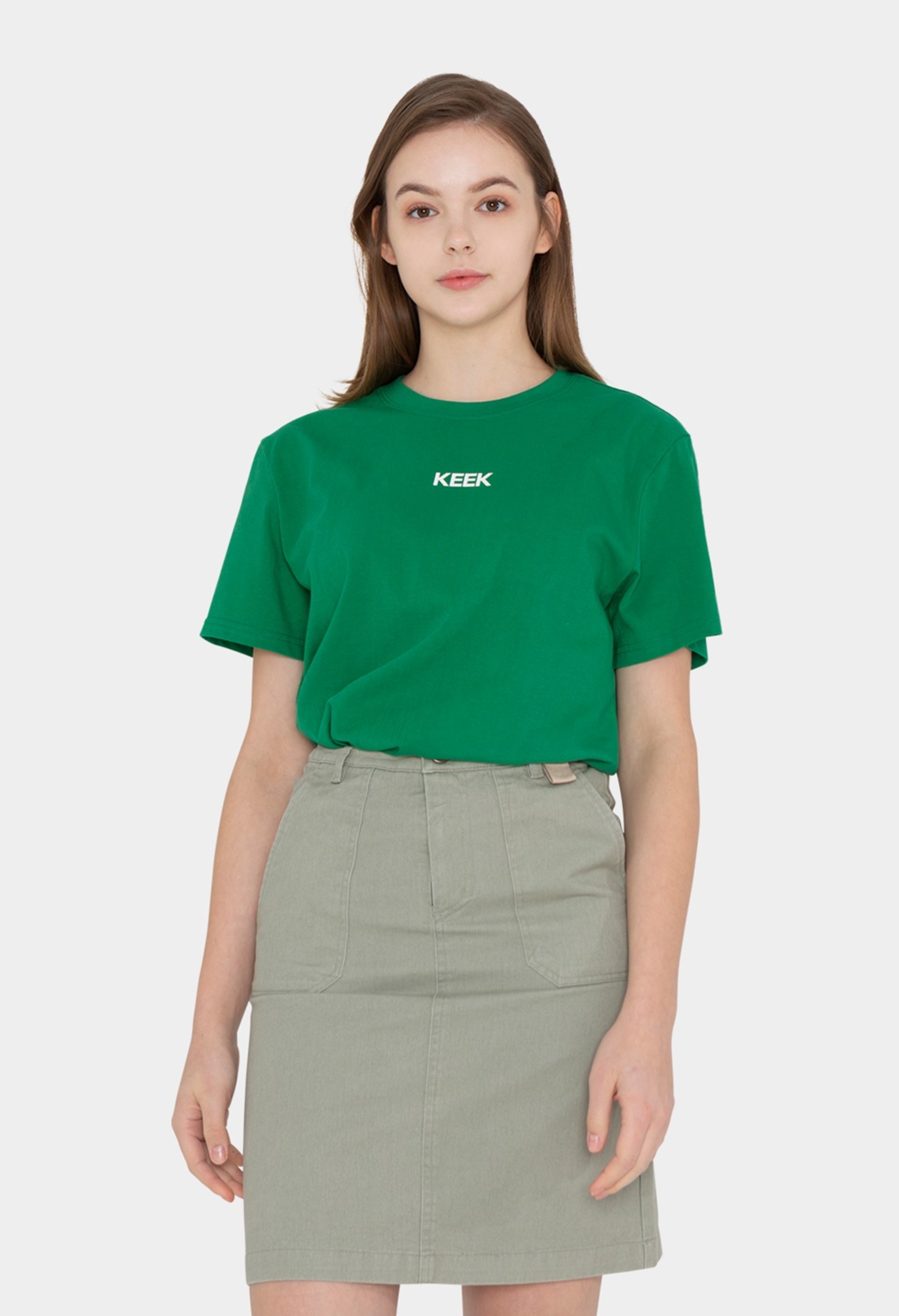 keek [Unisex] Logo Graphic T-shirts - Green 스트릿패션 유니섹스브랜드 커플시밀러룩 남자쇼핑몰 여성의류쇼핑몰 후드티 힙색